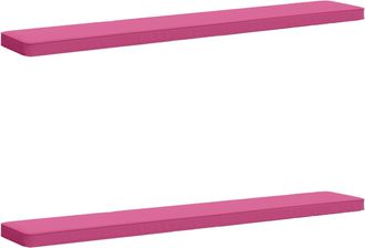 vidaXL Cojines Para Banco De 2 Piezas Vught 2 Pcs 100% Poli&eacute;ster Rosa Vidaxl