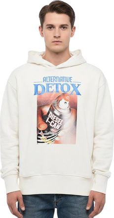 Diesel White Graphic Logo Hoodie