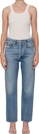 A Gold E 90S Straight Leg Mid-Rise Jeans In Blue