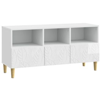 vidaXL Mueble De Tv 102 X 34,5 X 50 Cm Blanco Brillante Vidaxl