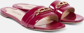 Tom Ford Whitney Stadium T patent leather slides
