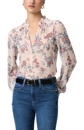 Paige Lula Floral Print Balloon Sleeve Top in Cherry Blossom Multi at Nordstrom, Size X-Small