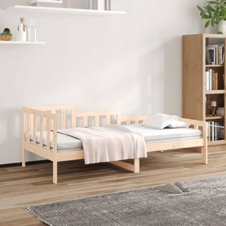 Berkfield Home Day Bed 90x190 cm Solid Wood Pine in Brown
