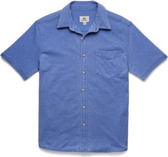 Surfside Supply Co. Tony Burnout Knit Shirt in Wedgewood Blue at Nordstrom, Size Xx-Large