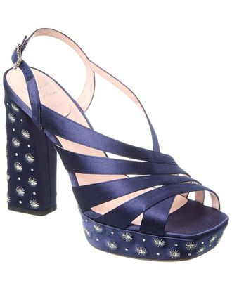 Roger Vivier Mini Platform Satin Sandal