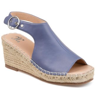 Journee Collection Women & apos;s Crew Medium and Wide Width Espadrille Wedge Sandals