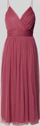 Lace & Beads Cocktailkleid mit Spaghettitr&auml;gern in Pink, Gr&ouml;&szlig;e XS