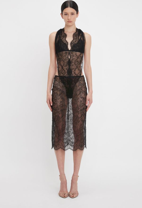 Halter Neck Bodysuit In Black 10