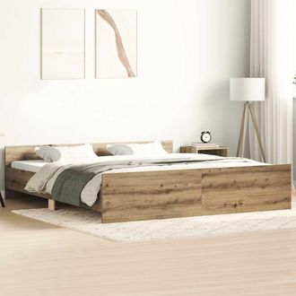 vidaXL Giroletto Senza Materasso Rovere Artigianale 160x200 Cm - Vidaxl