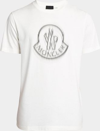Moncler Mens Cotton Faded Logo T-Shirt