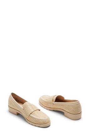 Kenneth Cole Reaction Fern Raffia Penny Loafer in Natural Raffia at Nordstrom Rack, Size 5.5