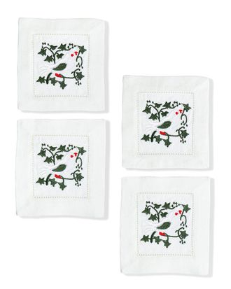 Tiramisu Set Of 4 Festive Dove Cocktail Napkins