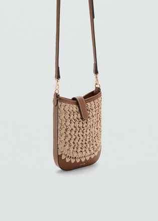 Mango Custodia cellulare tracolla beige - Donna - Taglia unica - MANGO
