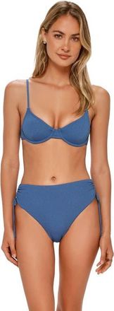 Swim Systems Malia High Waist Bikini Swim Bottoms in Desert Sky Lurex at Nordstrom, Size X-Large