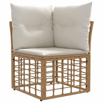 vidaXL Unidad De Sof&aacute; Modular De Esquina Exterior Natural Vidaxl