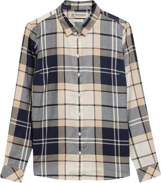 Barbour Bredon Shirt - Dames - Overhemden - Beige - XS - Katoen - Overhemden