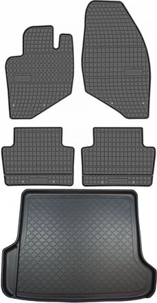 OEM Juego De Alfombrillas De Goma Para Volvo V70 Ii Kombi (2000-2007) + Alfombrilla Para El Maletero