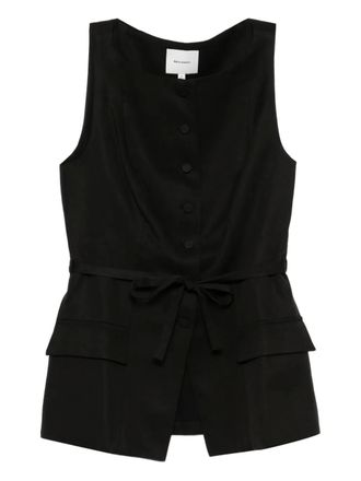 Reformation Camellia top - women - Lyocell - 10 - Black