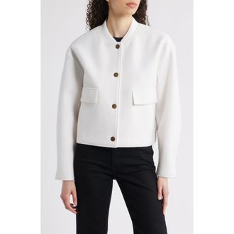 Bernardo Felt Crop Jacket in Cream at Nordstrom Rack, Size Xx-Large