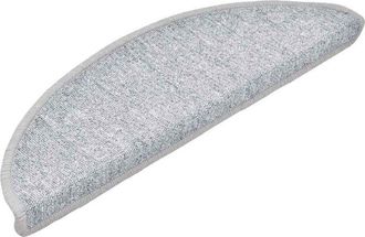 vidaXL Stair Mats 20 pcs 56x17x3 cm Light Grey Half Round vidaXL