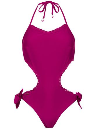 Amir Slama cut out details swimsuit - Pink