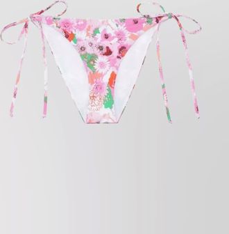Ganni floral tie-side low-rise bikini briefs