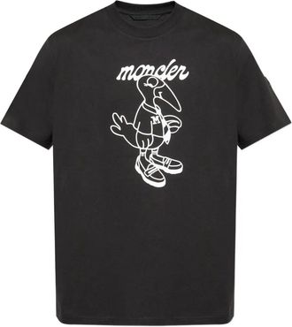 Moncler T-shirt con stampa - Nero