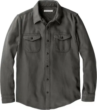 Outerknown Mens Chroma Blanket Shirt In Faded Black