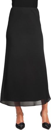 Alex Evenings Georgette A-Line Skirt in Black at Nordstrom, Size X-Large