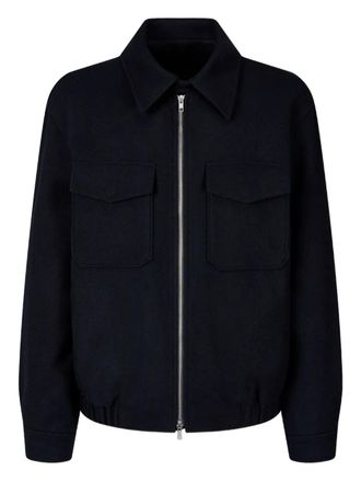 STUDIO TOMBOY chest-pocket zip-up jacket - men - Wool/Polyester - M - Blue