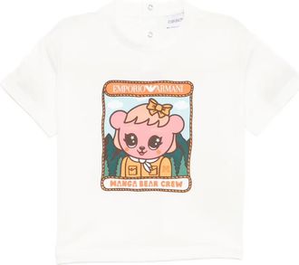 Emporio Armani graphic-print T-shirt - kids - Cotton - 36 mth - White