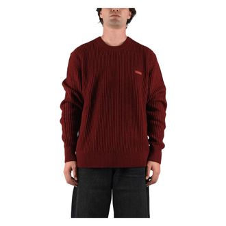 New Amsterdam Surf Association Gebreide trui met ronde hals - Heren - Truien - Rood - Maat: M Acryl
