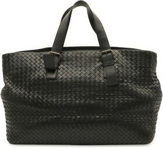 Bottega Veneta Black Intrecciato Tote Bag (Pre-Owned)