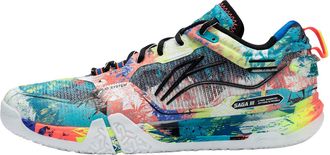 Li-Ning Saga III Pro Light Aqua Blue Fluorescent Flame Orange AYAV001-6