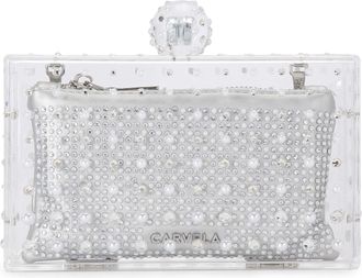 Carvela Womens Cristallo Clutch Bag - Silver - One Size