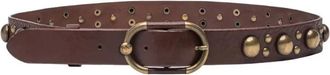 Pinko Pinko, Accessoires, unisex, Bruin, S, Leer, Studded Leather Belt