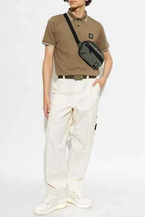 Stone Island Polo With Logo, Mens, Brown