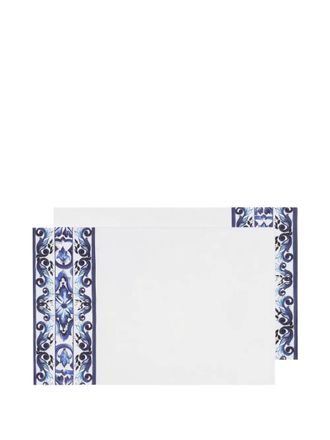 Dolce & Gabbana Set di 2 federe per cuscini in cotone - Bianco