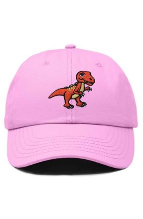 Dalix T-Rex Embroidered Casual Cap in Light Pink at Nordstrom