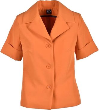 Lvl Level Vibes Level Orange Short-Sleeve Polyester-Blend Jacket