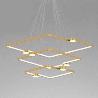 Trade Shop Trade Shop - Copy Of Lampadario A Sospensione Led 30w Quadrato Con Telecomando Design Moderno Bianco 71163