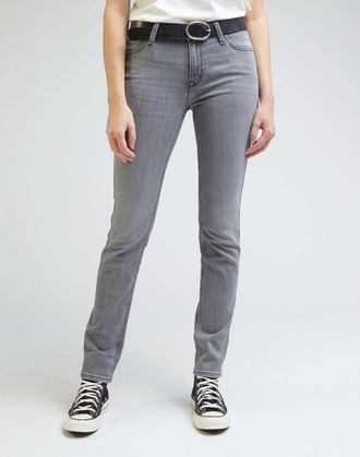 Lee Slim-fit-Jeans LEE Lee Jeans Elly, Damen, Gr. 25, L&auml;nge 31, grau, Obermaterial: 79% Baumwolle CO. 15% Lyocell CLY. 4% Elastomultiester ELE. 2% Elastha