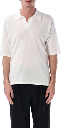 Roberto Collina Cotton Crepe Buttonless Polo Shirt