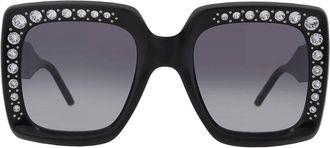 Carolina Herrera Grey Shaded Square Ladies Sunglasses HER 0178/S 0807/9O 53