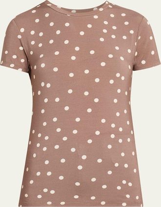 L'agence Ressi Short-Sleeve Polka Dot Tee