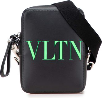 Valentino Pre-owned Womens Vltn Crossbody Bag - Black Leather - One Size