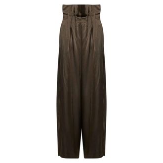 Khaite Wide Trousers - female - Khaite - Wide Trousers - Green - XS - Trousers