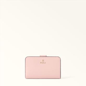 Furla Camelia Portafoglio Compatto M Cloudy Pink Rosa Pelle Stampata Donna