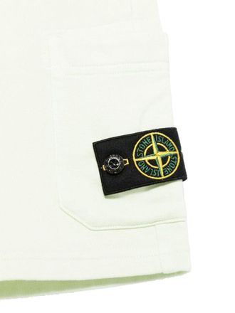 Stone Island Cotton Sweatshirt Jogger Shorts - Green