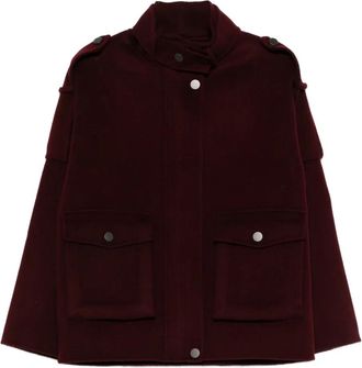 So Allure button-fastening coat - women - Wool/Polyester - 38 - Red